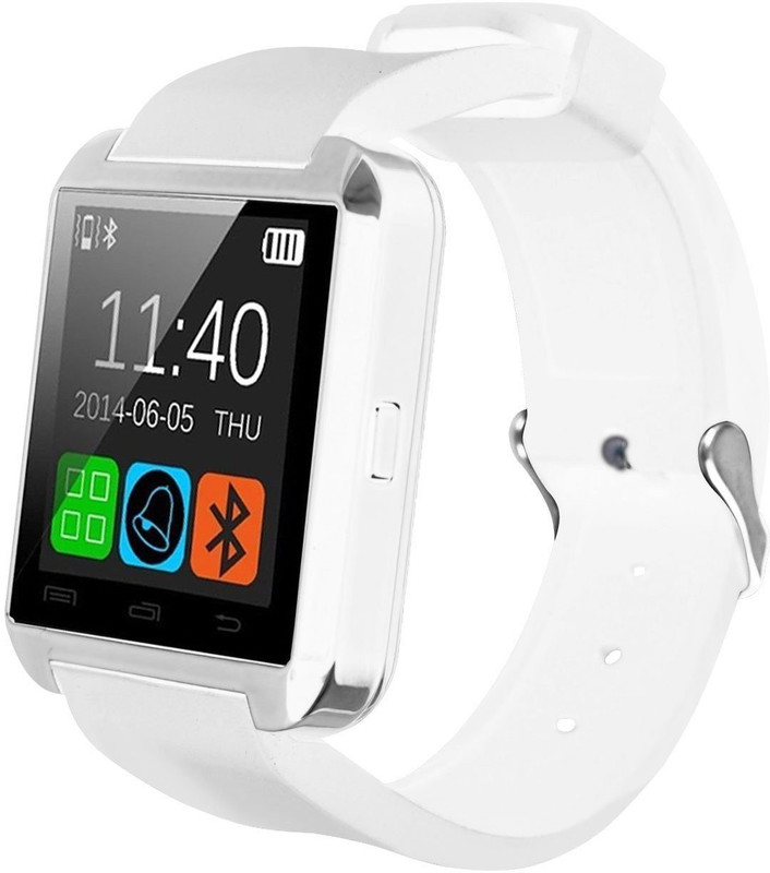 cartbug U8 Bluetooth White Fitness White Smartwatch(White Strap Free Size)