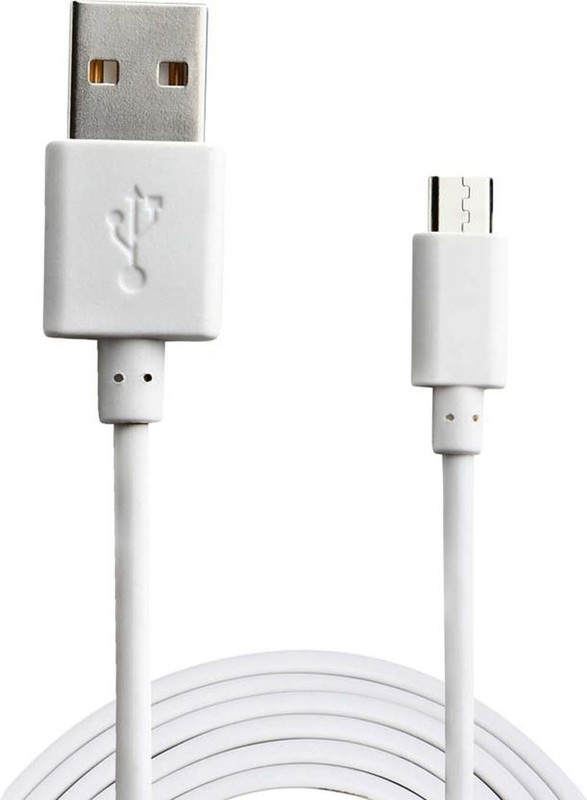 teleform 3 mtr long Data Cable for Fast Charging and Transferring for all Android Smart Phone Micro USB Cable(Compatible with Smartphones, White, Sync and Charge Cable)