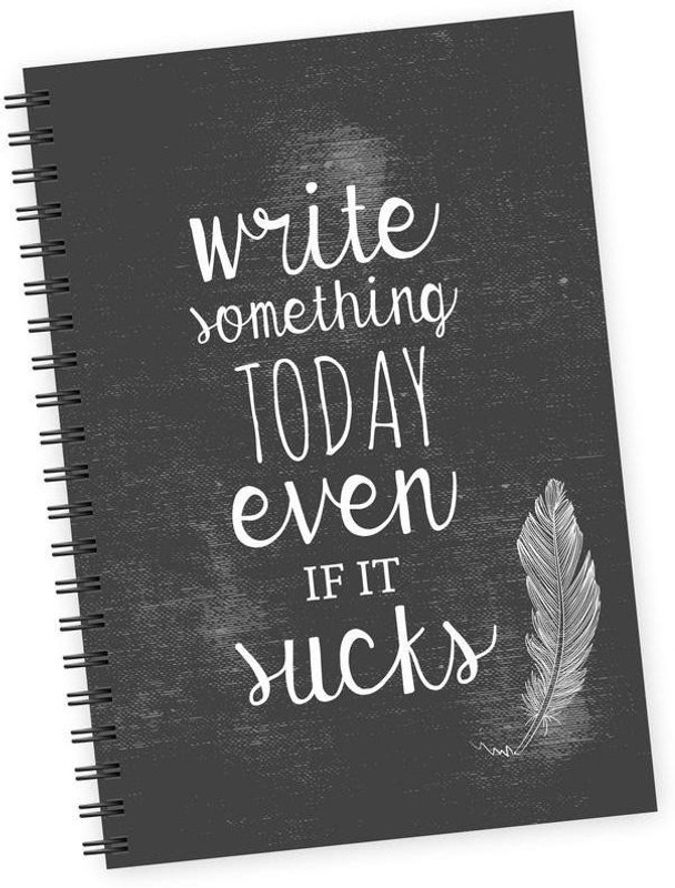 dpotli A5 Notebook(Write Something Today, Multicolor)
