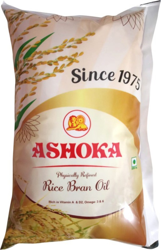 Ashoka Rice Bran Rice Bran Oil Pouch(1 L)