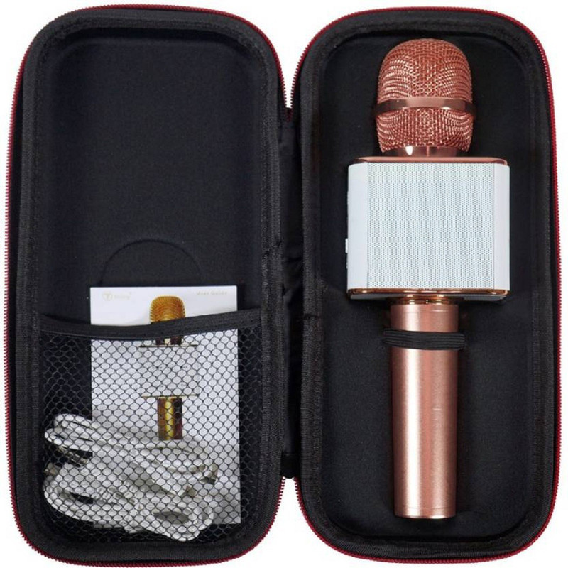 BSP Q7 Handheld Wireless Bluetooth Karaoke Singing Mic Speaker Player Microphone (Gold) BSP Q7 microphone(Gold)