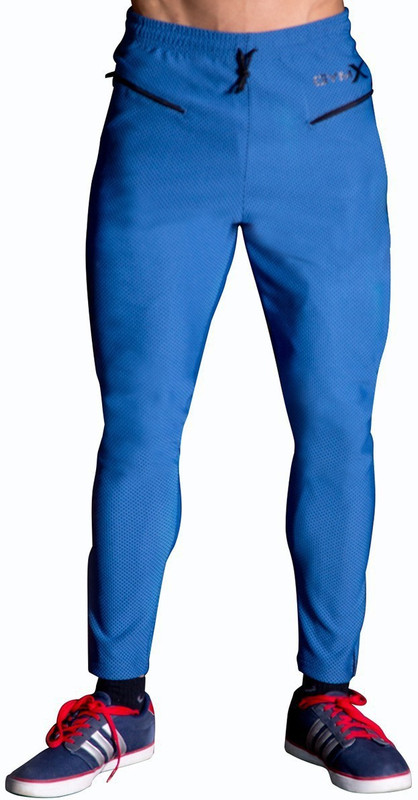 GymX Solid Men Blue Track Pants- Buy