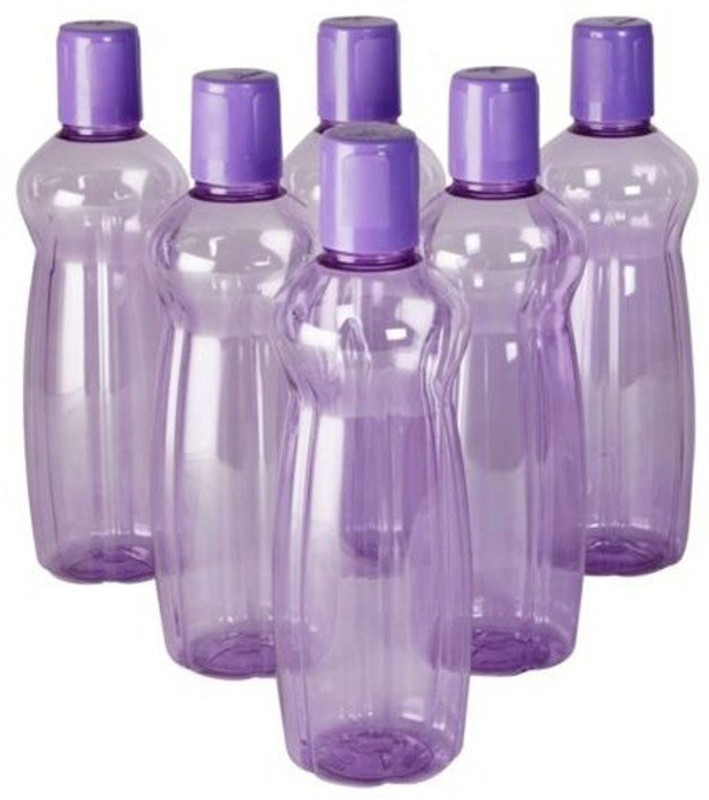 MILTON Be Different with The Unmatched Peppy Purple Water Bottle Set 1000 ml Plastic Bottle(Pack of 6, Purple)