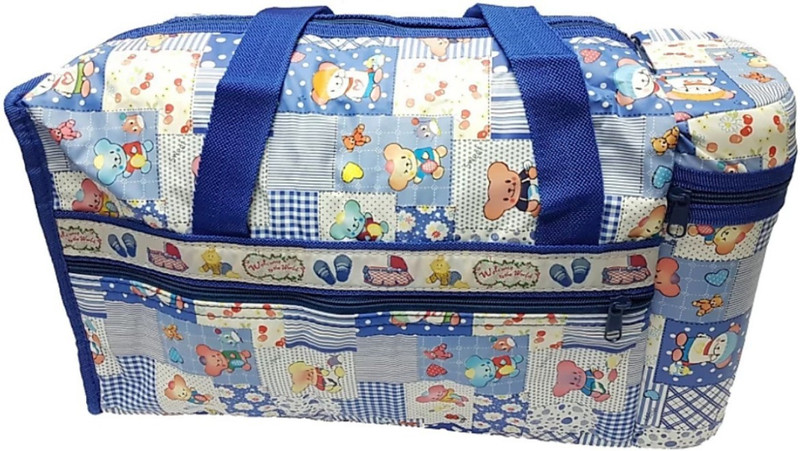 stockhawkers mothers diapers bag with double bottle warmers nursery mothers bag(Dark Blue, sky blue)