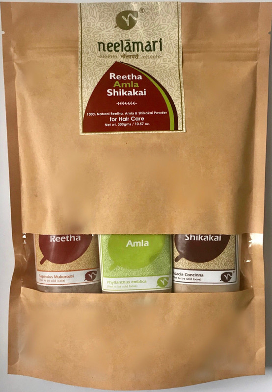 neelamari Pure Reetha Amla Shikakai Powders (300g)(300 g)