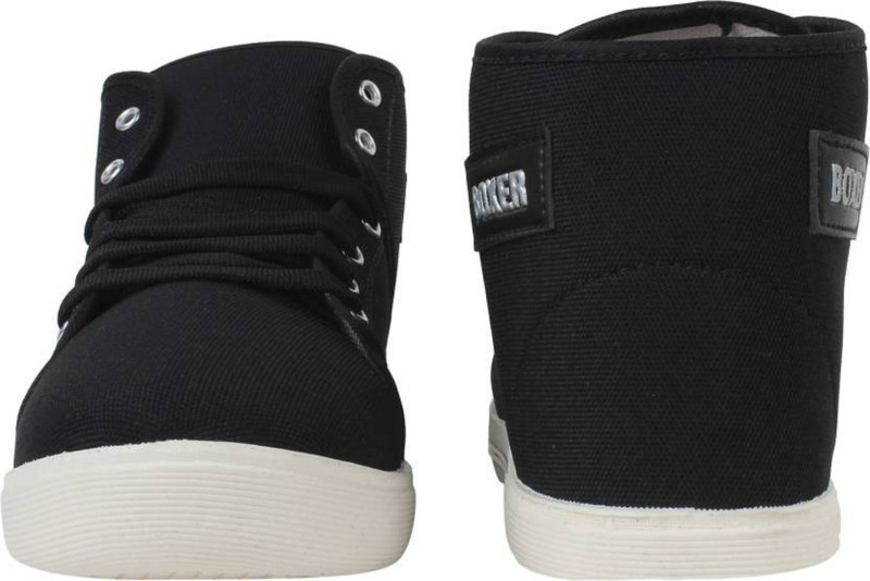 tryviz Men's Canvas Casual Stylish Black Shoes Outdoors For Men(Black)