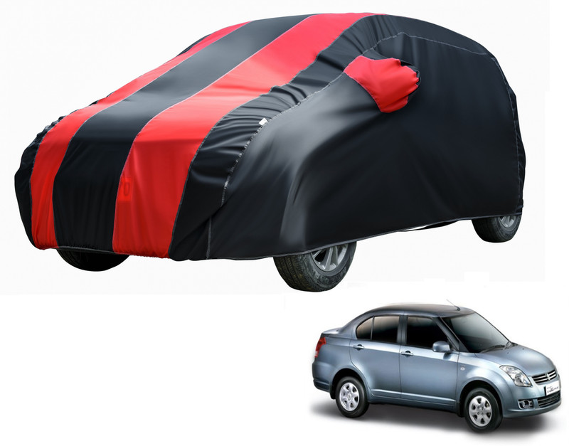 Fit Fly Car Cover For Maruti Suzuki Swift Dzire (With Mirror Pockets)(Black, Red, For 2008, 2009, 2010, 2011 Models)