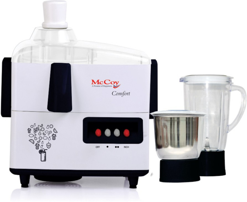 McCoy COMFORT 450-Watt 450 W Juicer Mixer Grinder(White, 2 Jars)