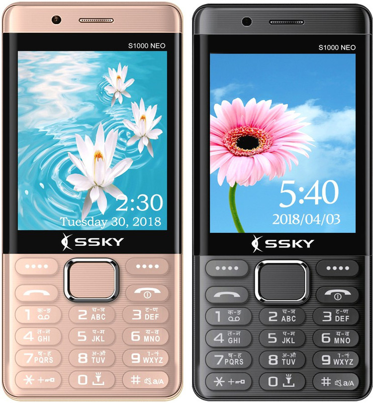 Ssky S1000 Neo Combo of Two Mobiles(Rose Gold,Grey) Ssky S1000 Neo Combo of Two Mobiles(Rose Gold,Grey)