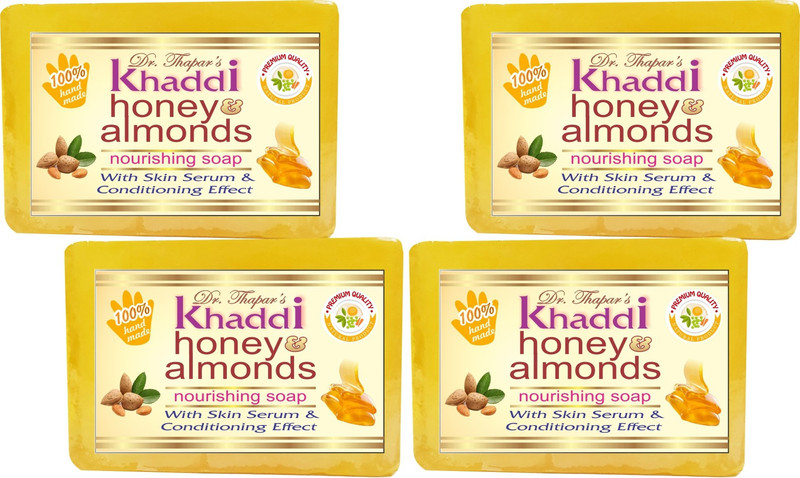 khaddi Honey Almond Glycerin Soap(4 x 125 g)