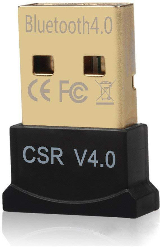 spincart Mini USB Bluetooth Adapter,CSR 4.0 USB Bluetooth Dongle Receiver Gold Plated for Laptop PC Computer Support Windows 10 8 7 Vista XP 32/64 Bit USB Adapter(Black)