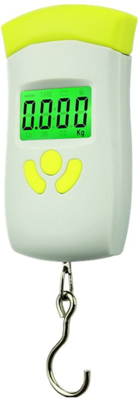 Manogyam Portable Electronic Digital Lcd Screen Scale For Travel Luggage 50 kg Weighing Scale(White)