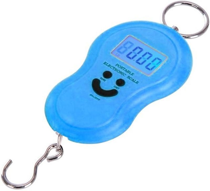Manogyam BLACK SMILEY Portable Handheld40 Kg Electronic Led Travel Luggage Weighing Scale(sky color)