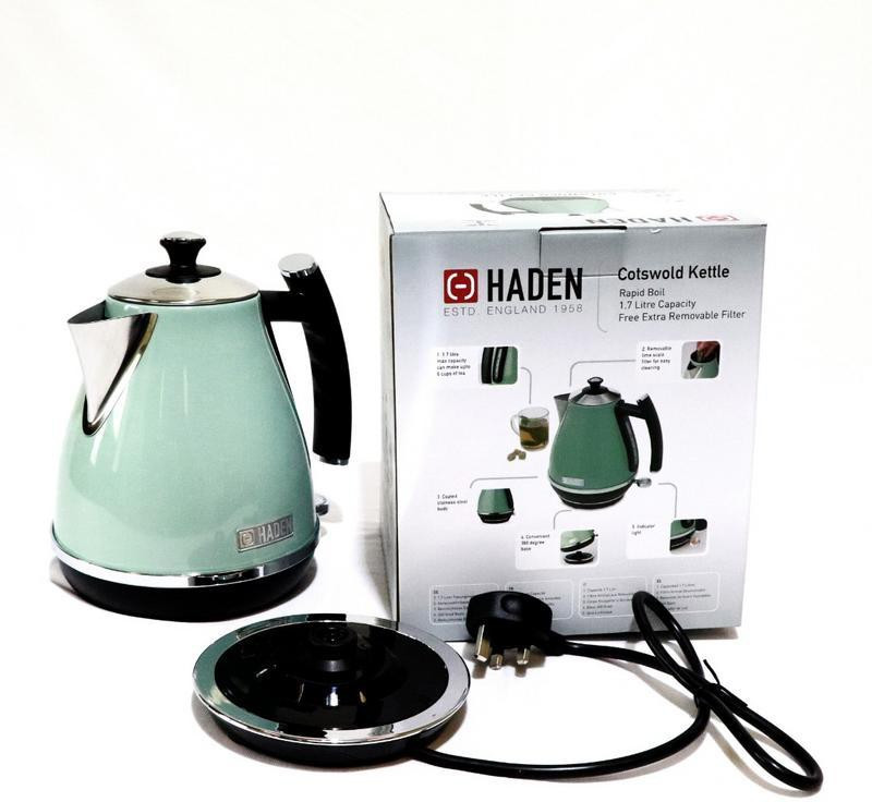 Haden Cotswold Electric Kettle(1.7 L, Sage)