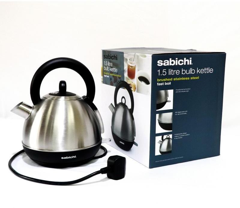 Sabichi 173102 Electric Kettle(1.5 L, Steel Grey, Black) Sabichi 173102 Electric Kettle(1.5 L, Steel Grey, Black)