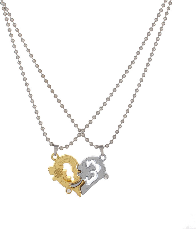styles creation Valentine Special Heart Shape Love Pendant Necklace Gold-plated Metal, Sterling Silver Pendant