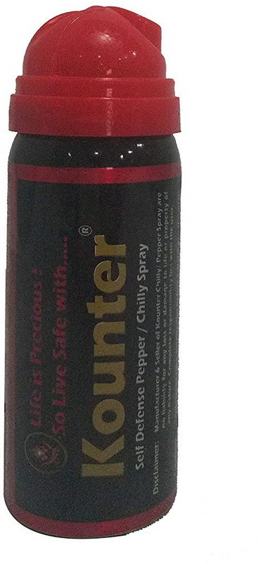 Kounter Pepper/Chilli Spray For Ladies Safety - Self Diffence Works Upto 10mtrs. Pepper Gel Spray