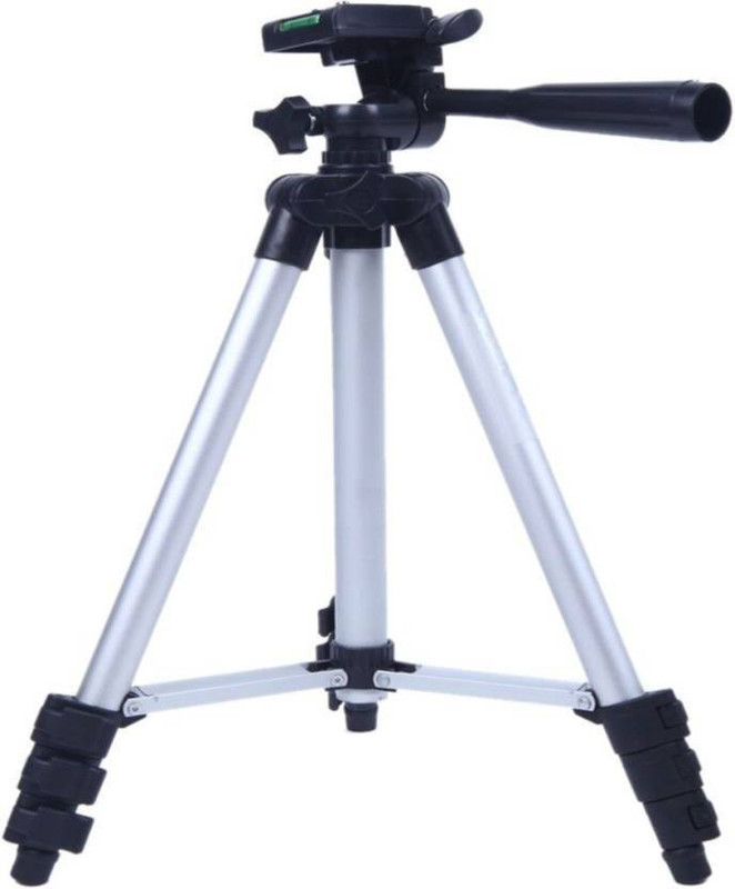 tygot Mobile Camera Tripod with Mobile Clip Holder Bracket, Fully Flexible Mount Cum Tripod, Stand with Three-Dimensional Head & Quick Release Plate Tripod (White, Supports Up to 1500) Tripod(Silver, Supports Up to 1800 g)