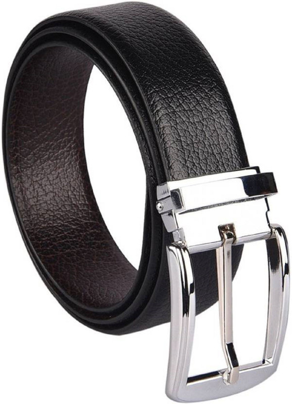 wenzest Men Formal Black Artificial Leather Reversible Belt