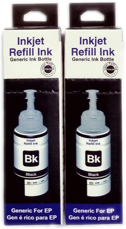 adoc compatible ink t664 black 2 pic pack FOR EPSON PRINTERS = L100 L110 L130 L200 L210 L220 L300 L310 L350 L355 L360 L365 L380 L455 L550 L555 L565 L800 L850 L1300 Single Color Ink Cartridge(Black)