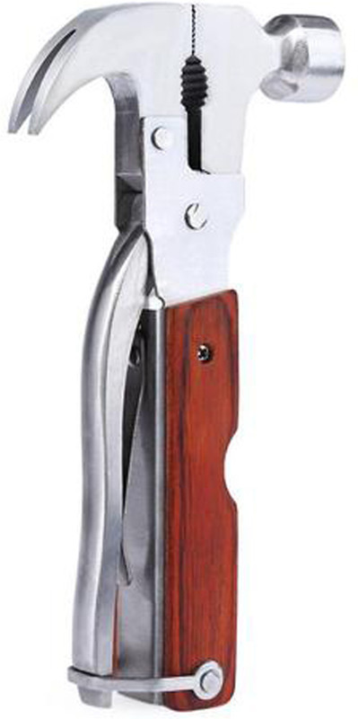 starglare Multi Functional Hammer Axe Hand Tool Kit Plier Knife Screwdriver Can Bottle Opener Wood Saw 10 Multi-utility Knife(Brown)