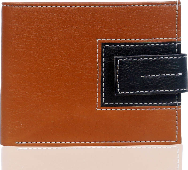 wildwolf Men Casual Tan Artificial Leather Wallet(6 Card Slots)