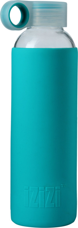 izizi Glass Bottle with Silicone Sleeve 500 ml(Green)