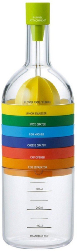 cbsp 8 In 1 Kitchen Tool Bottle Set Juicer Grater Egg Separator 300 Bottle(Pack of 1, Clear)