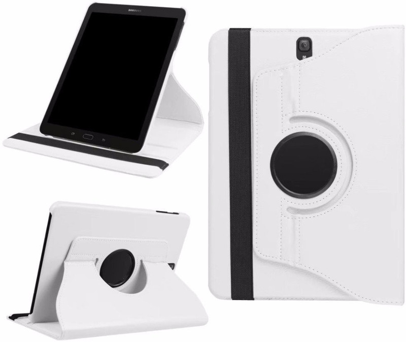 TGK Book Cover for Samsung Galaxy Tab S3 9.7 Inch (Sm-T820, T825) 360 Degree Rotating Leather Flip Case Stand(White, Cases with Holder) TGK Book Cover for Samsung Galaxy Tab S3 9.7 Inch (Sm-T820, T825) 360 Degree Rotating Leather Flip Case Stand(White, Cases with Holder)
