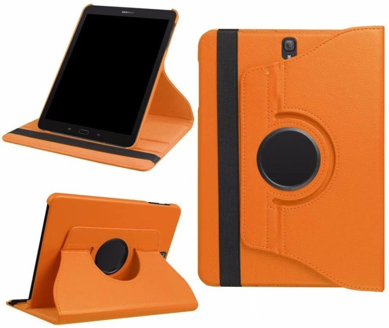 TGK Book Cover for Samsung Galaxy Tab S3 9.7 Inch (Sm-T820, T825) 360 Degree Rotating Leather Flip Case Stand(Orange, Cases with Holder) TGK Book Cover for Samsung Galaxy Tab S3 9.7 Inch (Sm-T820, T825) 360 Degree Rotating Leather Flip Case Stand(Orange, Cases with Holder)