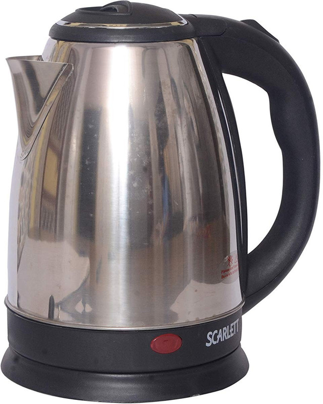 Scarlett LM -42 Hot Water Pot Portable Boiler Tea Coffee Warmer Heater Cordless Electric Kettle Electric Kettle(1.8 L, Silver)