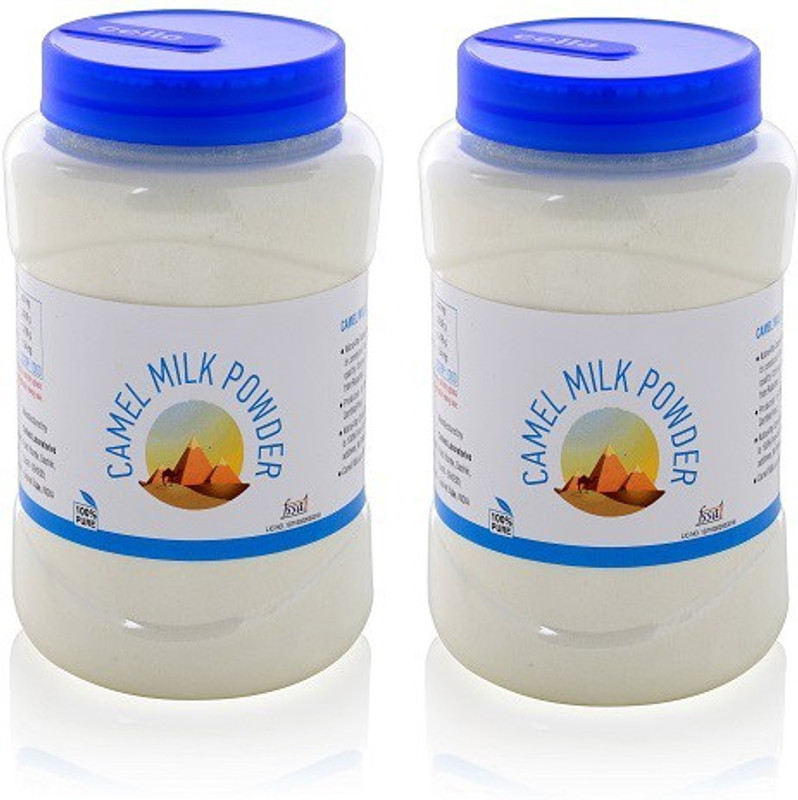 Nutra Vita Camel TWO units of 50 G each (Freeze Dried,Gluten Free, No Additives, No Preservatives) Packed in Reusable PET Bottles Flavored Milk Powder(100 g, Pack of 2)