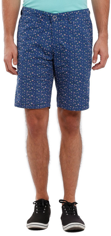 Parx Solid Men Reversible Dark Blue Basic Shorts