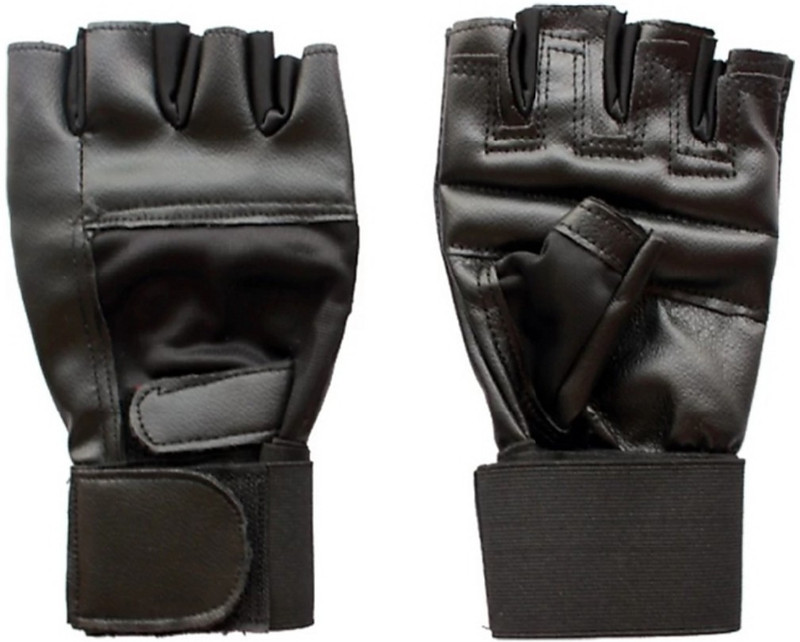 beauty gold Lather Gym gloves Gym & Fitness Gloves (Free Size, black) Gym & Fitness Gloves(Black)