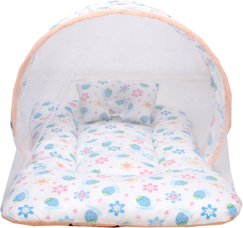 RBC RIYA R orange strw net baby mosquito net bed crib(Fabric, Orange)