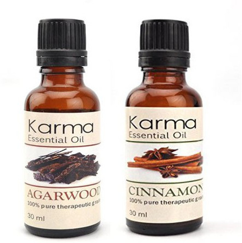 karmakara Karma 100% Pure Therapeutic Grade undiluted Essential oils in 30 ml Bottles-Agarwood Cinnamon oil(30 ml)