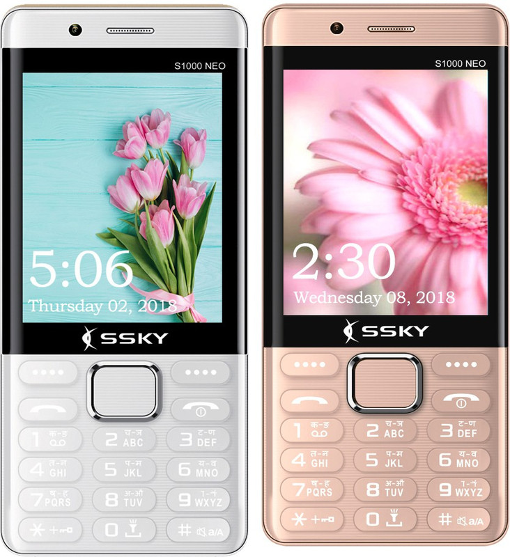 Ssky S1000 Neo Combo of Two Mobiles(Rose Gold,White) Ssky S1000 Neo Combo of Two Mobiles(Rose Gold,White)