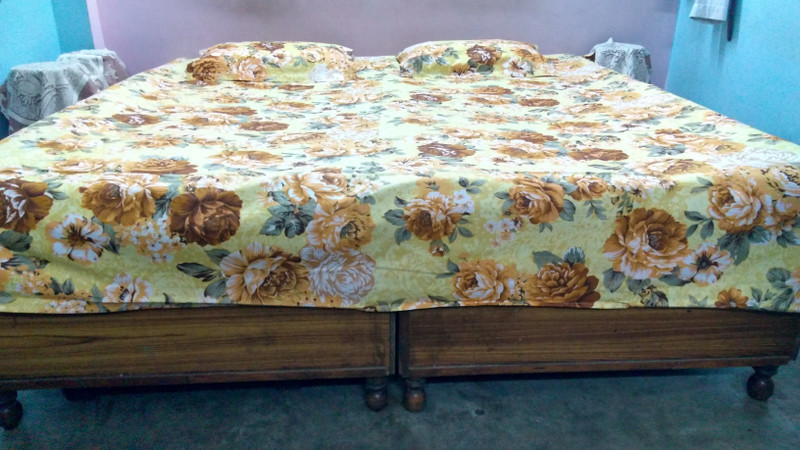 a2z bedsheet 0 TC Cotton Double Floral Bedsheet(Pack of 1, Multicolor)