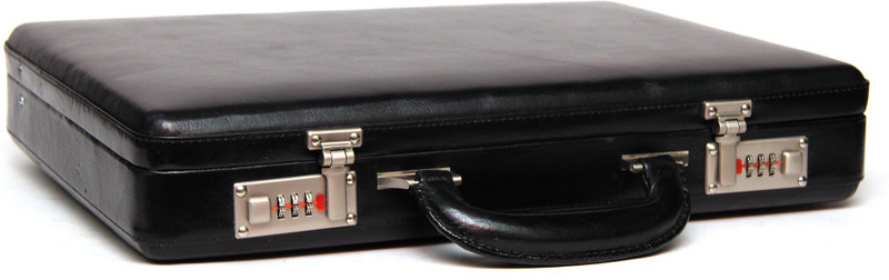 JASHMIN Genuine Leather Briefcase Medium Briefcase - For Men(Black)