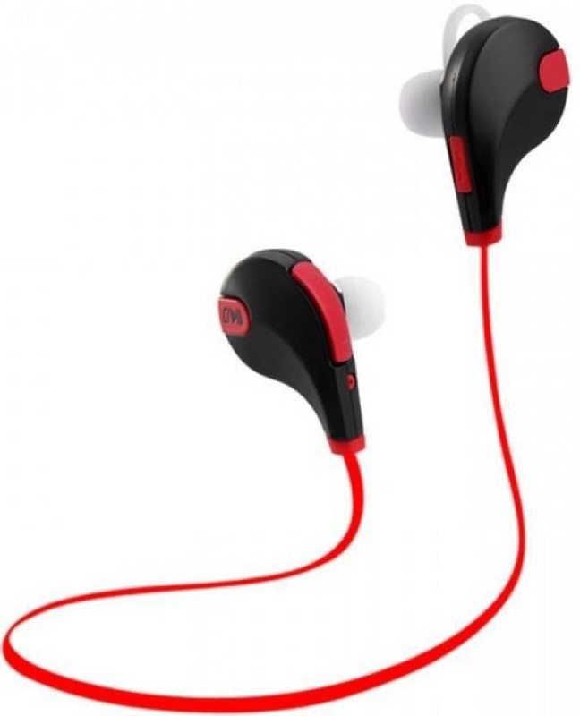 krazzy india QY7 HEADSET RED Bluetooth Headphone(Red, In the Ear)