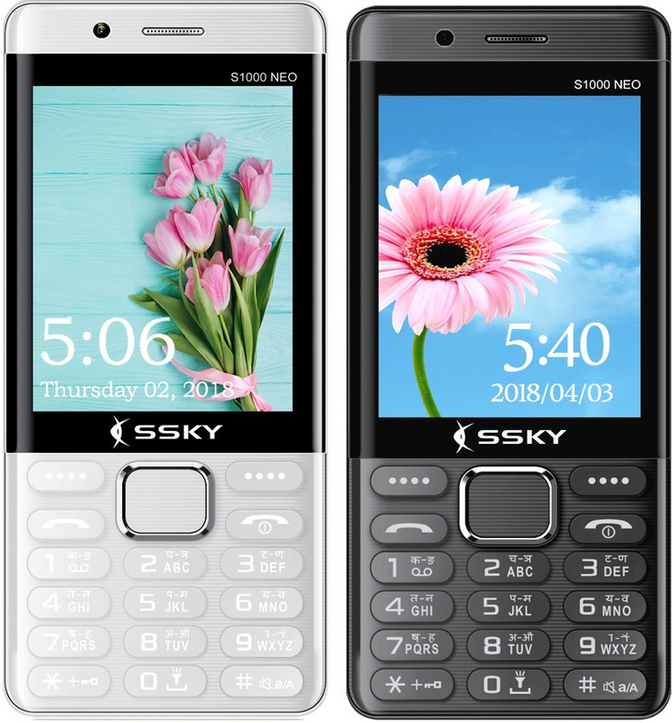 Ssky S1000 Neo Combo of Two Mobiles(White, Grey) Ssky S1000 Neo Combo of Two Mobiles(White, Grey)