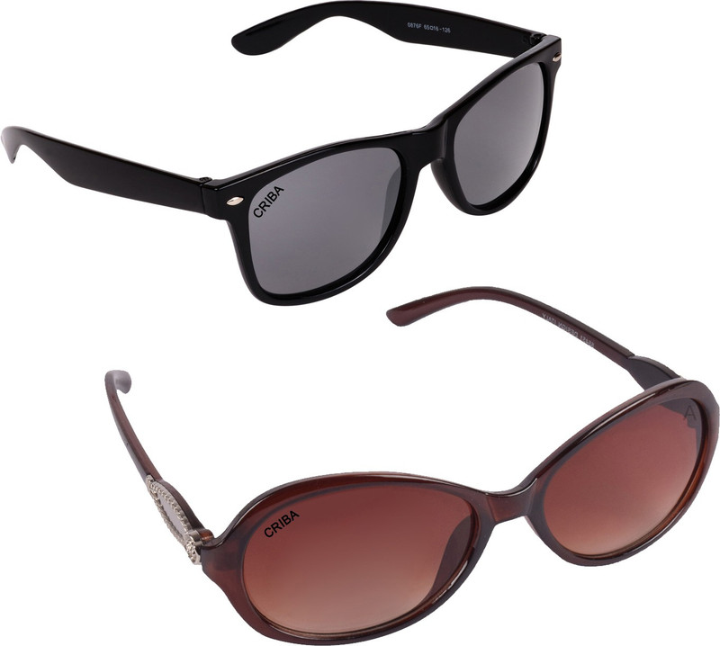 Criba Cat-eye, Wayfarer Sunglasses(Brown, Black) Criba Cat-eye, Wayfarer Sunglasses(Brown, Black)