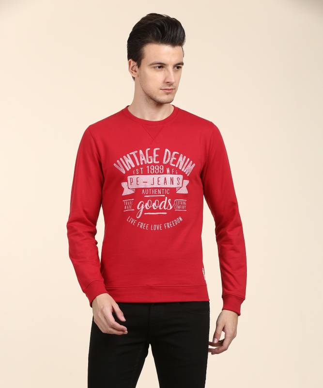 Peter England Full Sleeve Printed Men Sweatshirt