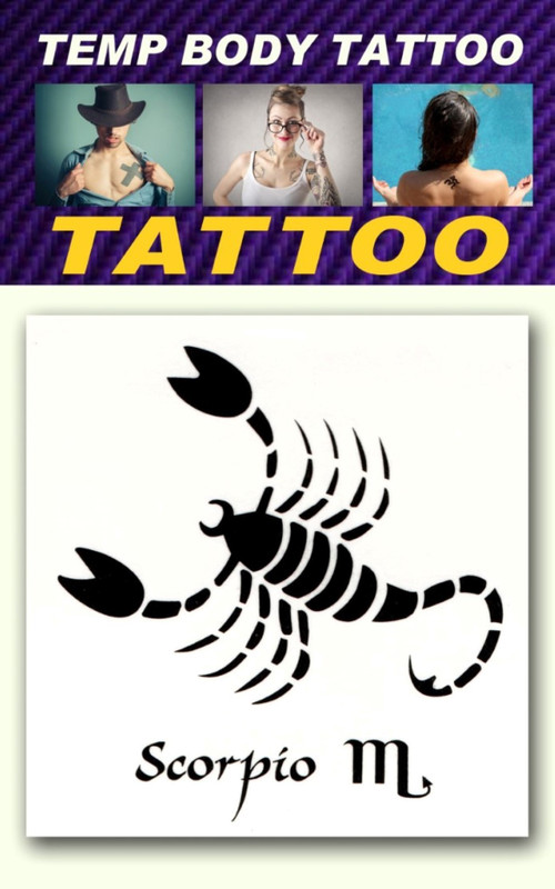 smilendeal Smilendeal_T2437 Scorpio Sun Signs Temp Body Tattoo(Scorpio Sun Signs)