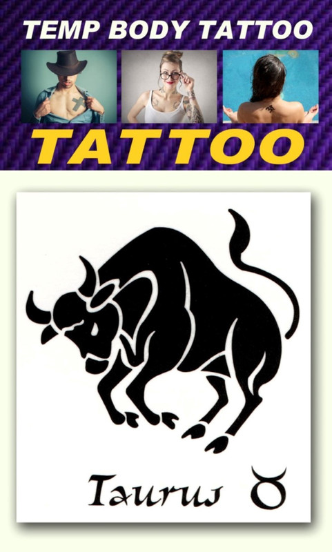 smilendeal Smilendeal_T2438 Taurus Sun Signs Temp Body Tattoo(Taurus Sun Signs)