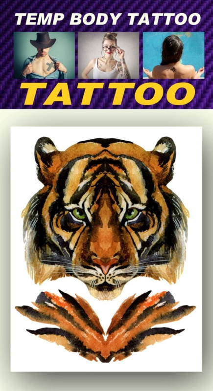 smilendeal Smilendeal_TB0031 Tiger Temp Body Big Size Tattoo(Tiger)