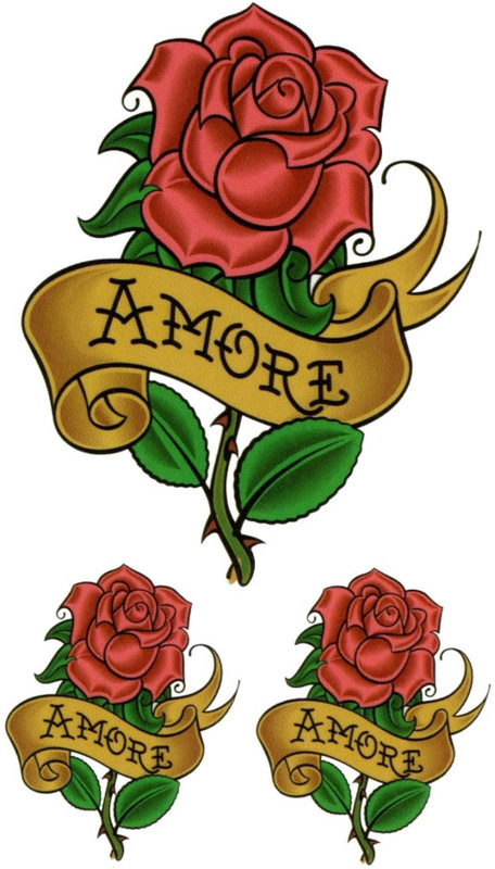 smilendeal Smilendeal_T2518 Amore Temp Body Tattoo(Amore)