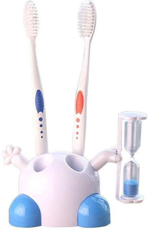 geekmonkey 4 SLOTS TOOTHBRUSH HOLDER WITH TIMER Plastic Toothbrush Holder(Multicolor)