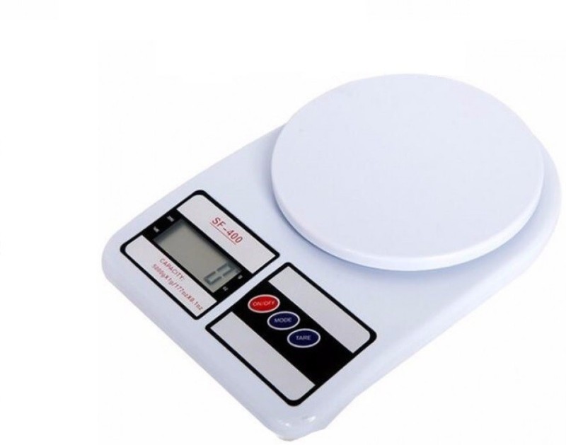 Manogyam Compact Scale With Backlight TS-500v 25 kg with Adaptor Digital Multi-Purpose Kitchen Weighing Scale(off WHITE)