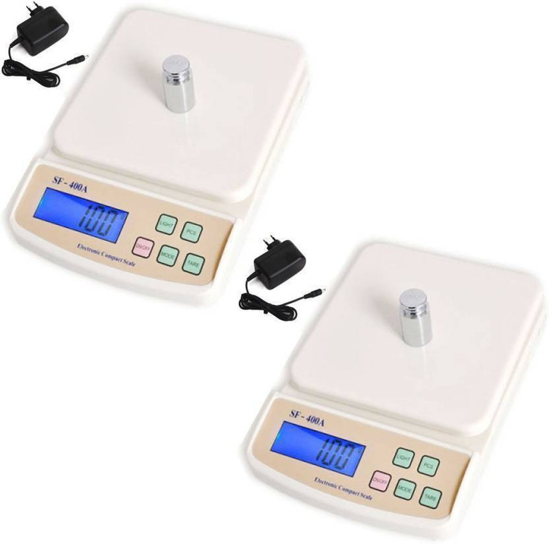 grabit GB 2543_SF400 HEAVY DUTY 1g*10Kg CAPACITY(PACK OF 2) TABLE TOP Weighing Scale(Multicolor)